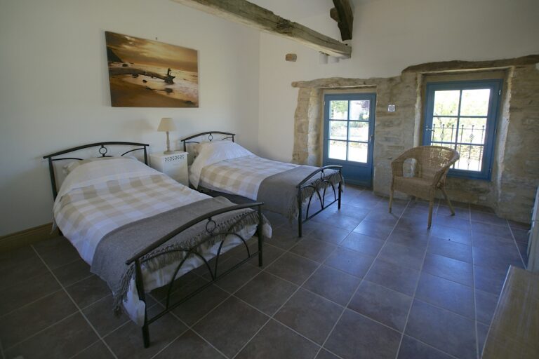 Bedroom 5, looking towards the garden door